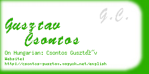 gusztav csontos business card